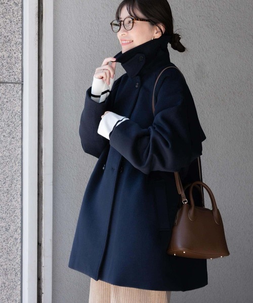 「URBAN RESEARCH DOORS」 ピーコート MEDIUM ネイビー レディース_画像2