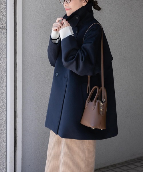 「URBAN RESEARCH DOORS」 ピーコート MEDIUM ネイビー レディース_画像4