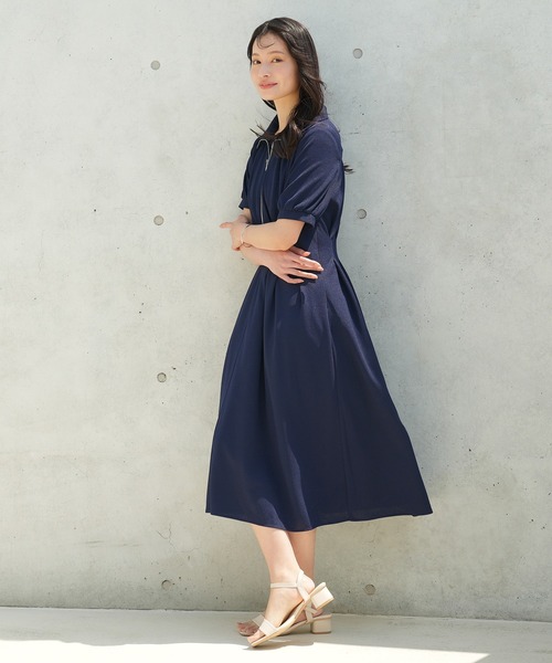 ワンピースその他 Patou Dresses Blue AMBIDEX Store △Suai-mai ゴアードTワンピース(F クロ): l