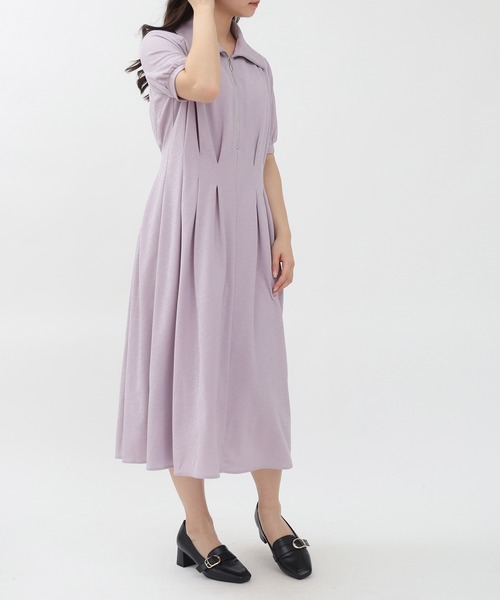 薄紫 ハーフジップ ワンピース TRUDEA ワンピース ハーフZIPワンピース : ZOZOTOWN Yahoo!店