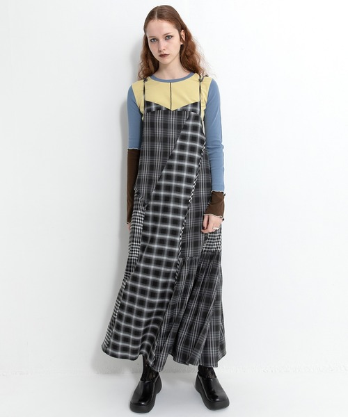 AULA AILA（アウラ アイラ） ワンピース チェッカードジャンパー