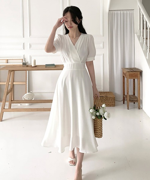 ADORE★新品★カシュクールワンピース GeeRA ワンピース 「新色追加」夏にぴったり。フレアースリーブ