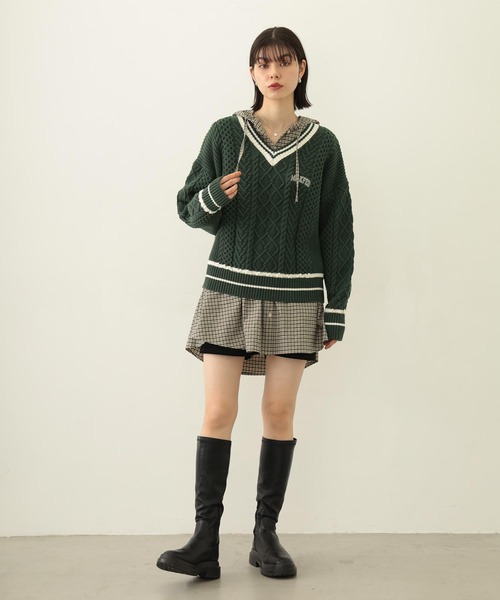 MILKFED.（ミルクフェド） ニット セーター MILKFED. PATCH V-NECK