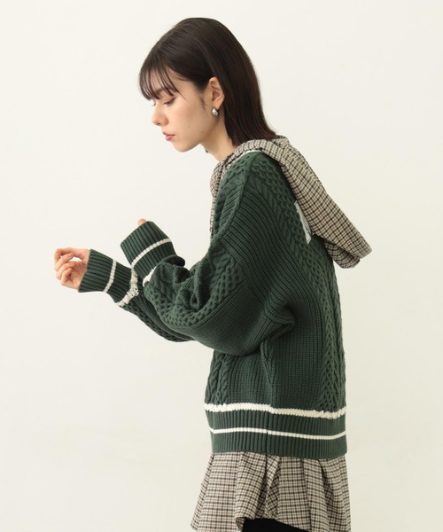 ミルクフェド＊手編みニット MILKFED.（ミルクフェド） ニット セーター MILKFED. PATCH V-NECK