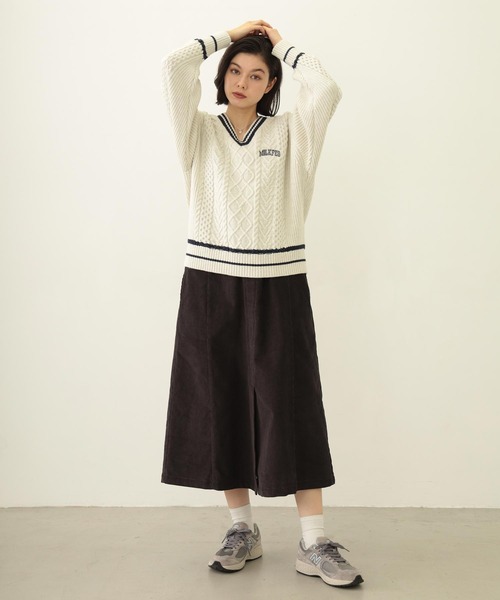 MILKFED.（ミルクフェド） ニット セーター MILKFED. PATCH V-NECK