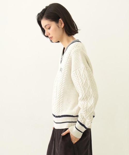 MILKFED.（ミルクフェド） ニット セーター MILKFED. PATCH V-NECK