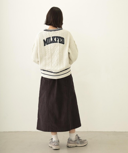MILKFED.（ミルクフェド） ニット セーター MILKFED. PATCH V-NECK