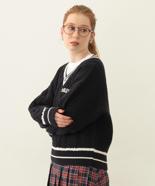 MILKFED.（ミルクフェド） ニット セーター MILKFED. PATCH V-NECK