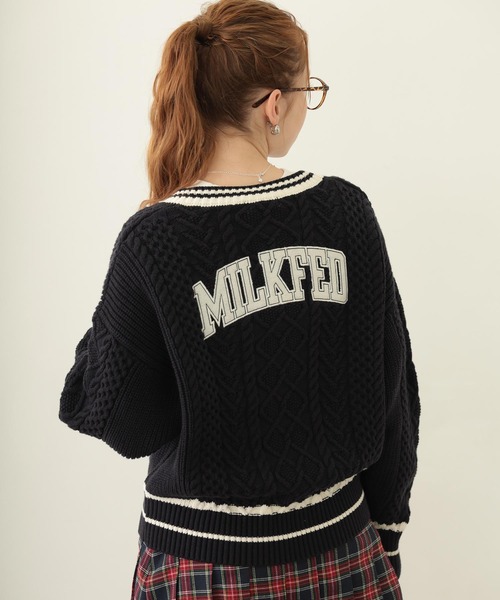 MILKFED.（ミルクフェド） ニット セーター MILKFED. PATCH V-NECK