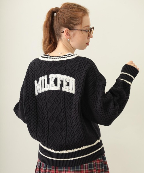 ミルクフェド＊手編みニット MILKFED.（ミルクフェド） ニット セーター MILKFED. PATCH V-NECK