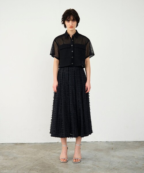 GRACE CONTINENTAL ジャガードスカート 38 GRACE CONTINENTAL 「GRACE CONTINENTAL」 スカート 38 ブラック