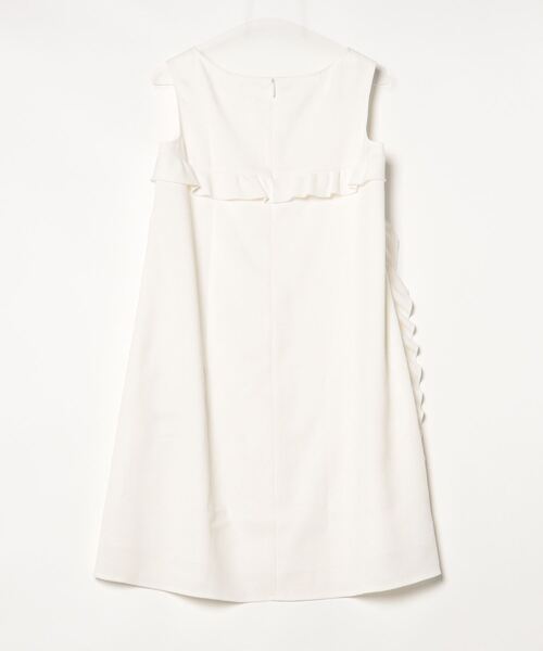 美品✨Rene フロントフリル付きノースリーブひざ丈ワンピース　サイズ34S 美品✨Rene フロントフリル付きノースリーブひざ丈ワンピース