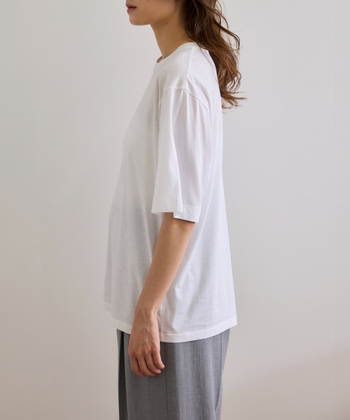 ROPE' tシャツ グレイス天竺 5分袖Tシャツ レディース