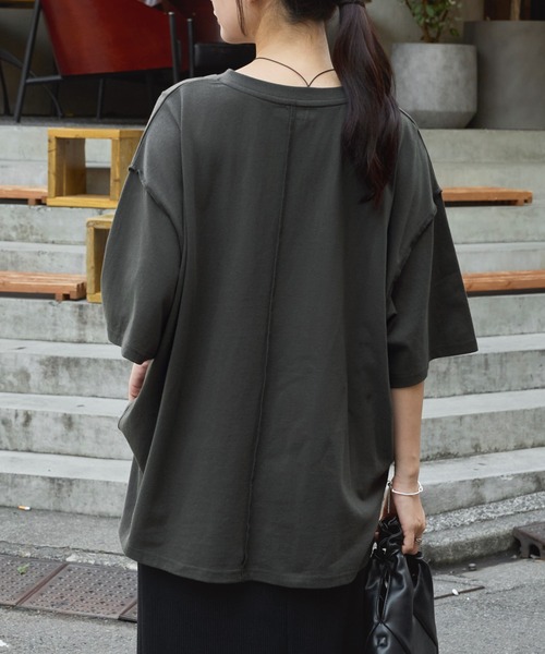 MHL. ノーカラー　バンドカラー　半袖シャツ　ヘンリーネック　オーバーサイズ buy250100_3_sty6.jpg