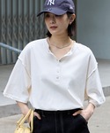 ヘンリーネック tシャツ 半袖 「anyway...の詳細画像2