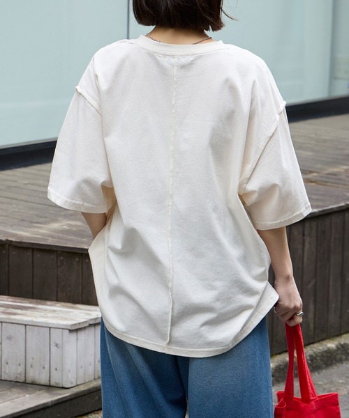 MONO-MART（モノマート） tシャツ 「anyway.シリーズ」ヘンリーネック