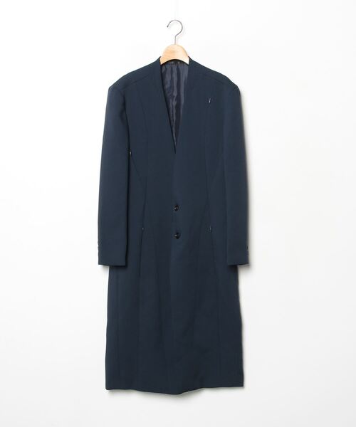 ATO（アトウ） チェスターコート 44 ネイビー メンズ : ZOZOTOWN Yahoo