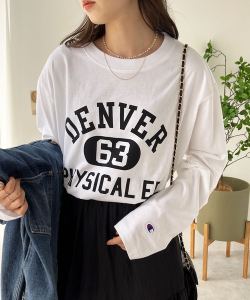 「Champion」 スウェットカットソー X-LARGE ブラック レディース Champion 「Champion」 長袖カットソー LARGE ブラック