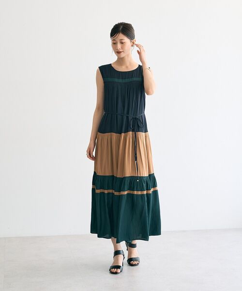 新品！16500円 YECCA VECCA CAレース切り替えギャザードレス YECCA VECCA｜ギャザー配色ワンピース | Rakuten Fashion(楽天