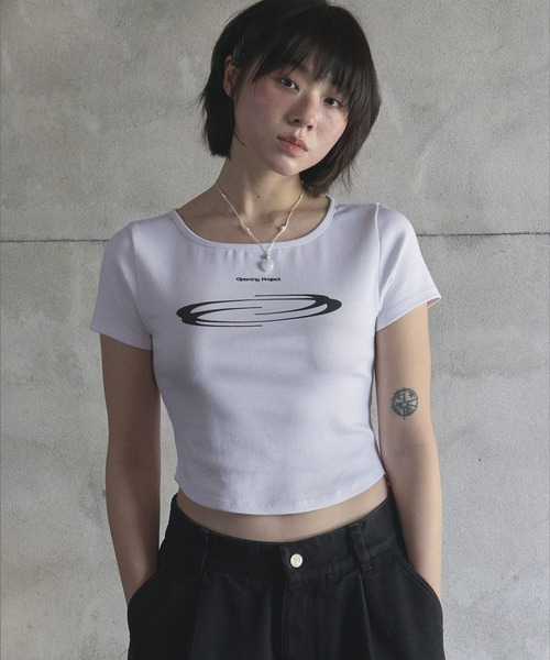 tシャツ Opening Project／クロップドシンボルＴ レディース