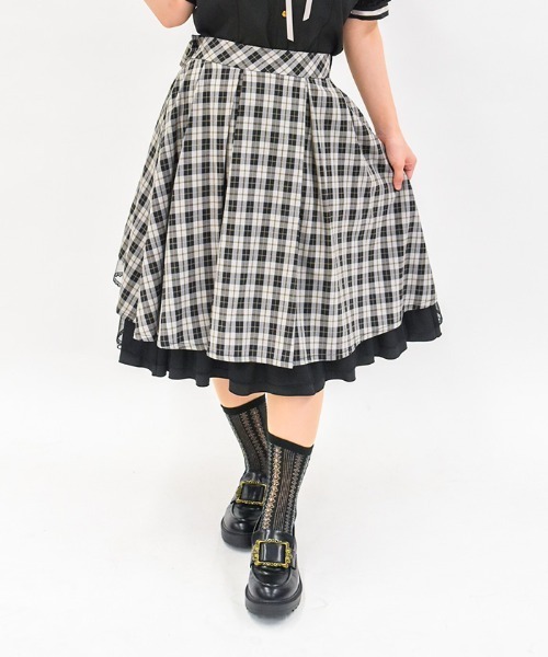 axes femme スカート バックフリルミドルスカート : ZOZOTOWN