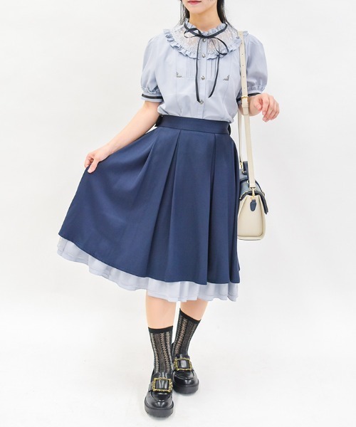 axes femme スカート バックフリルミドルスカート : ZOZOTOWN
