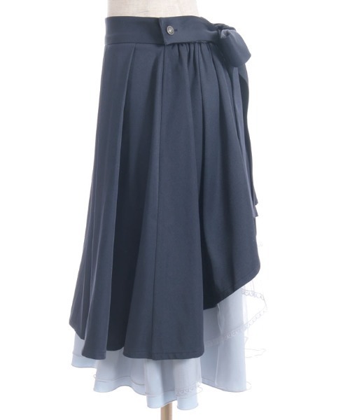 USU バックフリル　ミリタリースカート axes femme スカート バックフリルミドルスカート : ZOZOTOWN