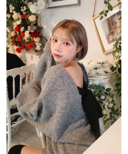 Darich ニット セーター ビッグリボンバックオープンニット