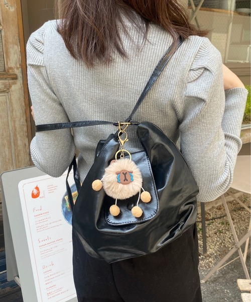 Mejoul ショルダーバッグ バッグ 「3WAY」フェイクレザー ボタン