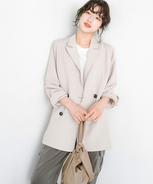 「haco!」 ジャケット MEDIUM グレイッシュベージュ レディース_画像4