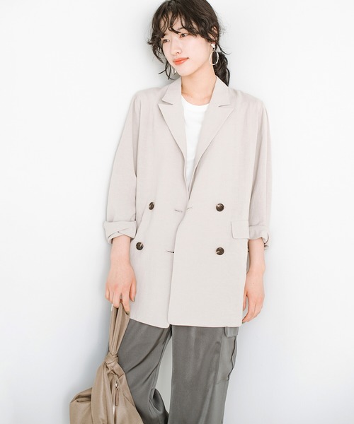 「haco!」 ジャケット MEDIUM グレイッシュベージュ レディース_画像6