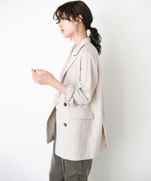 「haco!」 ジャケット MEDIUM グレイッシュベージュ レディース_画像7