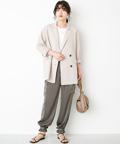 「haco!」 ジャケット MEDIUM グレイッシュベージュ レディース_画像9