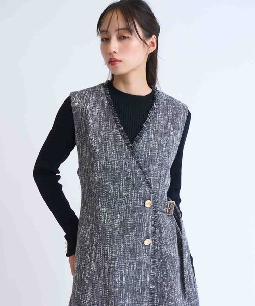 NOELA（ノエラ） ワンピース フリンジラインツイードワンピース