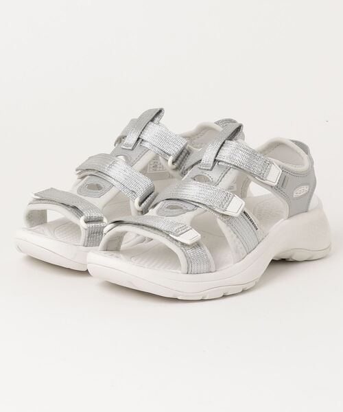 「KEEN」 フラットサンダル 23cm シルバー レディース_画像4