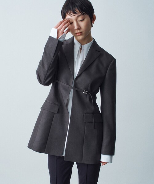 CODE A ジャケット テーラードジャケット belted chic jacket