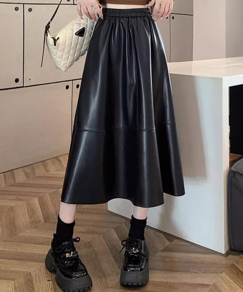 center i スカート Aラインフェイクレザースカート : ZOZOTOWN Yahoo