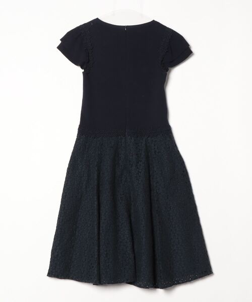 「TOCCA」 レースドッキングワンピース X-SMALL ネイビー レディース_画像2