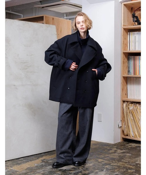VOAAOV pコート ピーコート 「VOAAOV」 DUBLE MELTON OVERSIZE P-COAT