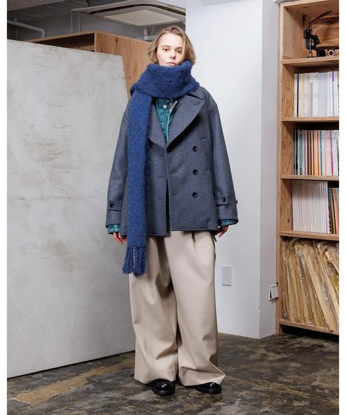 VOAAOV（ヴォアーブ） pコート ピーコート DUBLE MELTON OVERSIZE P
