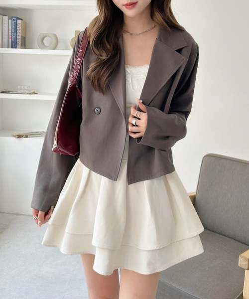 TREOVER ジャケット テーラードジャケット シンプルなのに印象的な大人