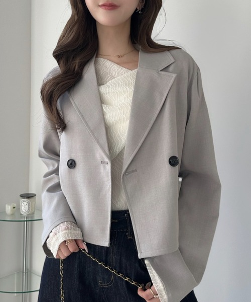 TREOVER ジャケット テーラードジャケット シンプルなのに印象的な大人