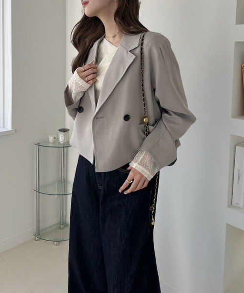 TREOVER ジャケット テーラードジャケット シンプルなのに印象的な大人