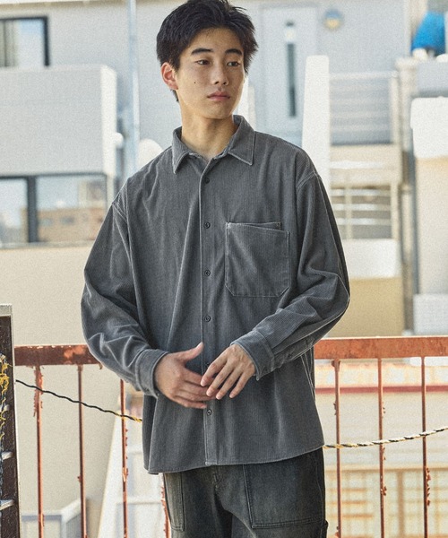 50s コーデュロイシャツ　鬼フェード niko and… シャツ フェードコーデュロイシャツ メンズ : ZOZOTOWN