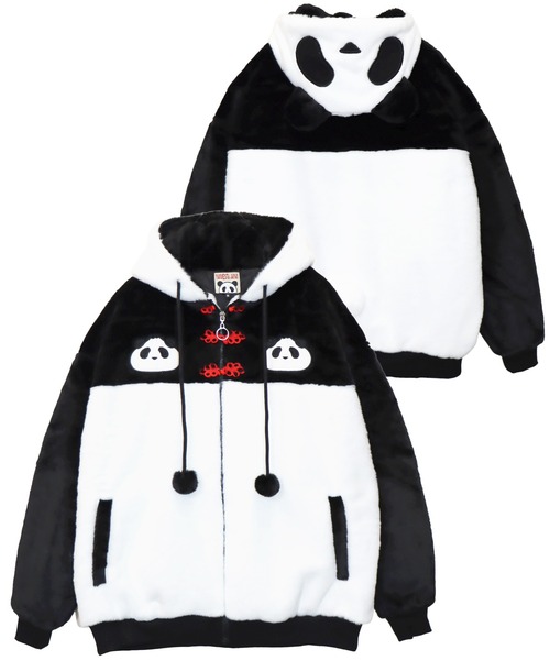 PANDIESTA パンダジャケット ブラック トイプレーンパンダスタンドミリタリージャケット PANDIESTA JAPAN