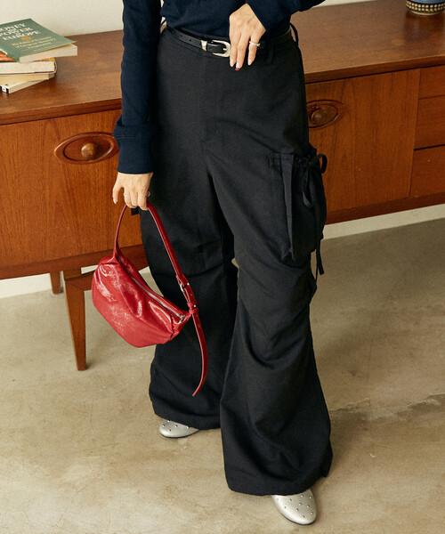 PUBLUX（パブリュクス） パンツ サイドポケット付き タックパンツ 限定