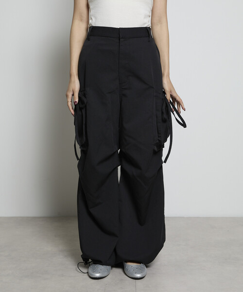 PUBLUX（パブリュクス） パンツ サイドポケット付き タックパンツ 限定