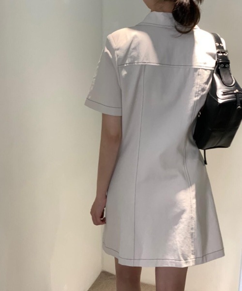 「almo」 半袖ワンピース FREE ブラック レディース_画像9