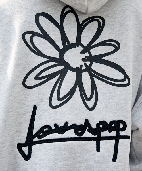 PUBLUX（パブリュクス） パーカー LOVE POP STUDIO FLOWER GRAPHIC