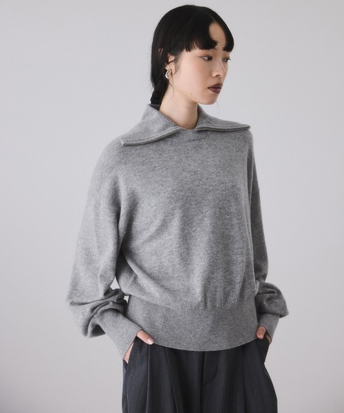 ADAM ET ROPE'（アダムエロペ） ニット セーター カシミア混ZIP